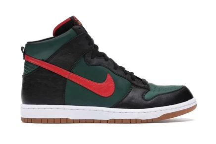 Мужские кроссовки Nike Dunk Supreme, зеленый/красный/черный