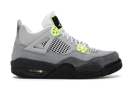 Детские кроссовки Jordan 4 Retro SE 95 Neon, неоновые