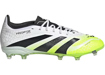 Детские бутсы Adidas Predator Elite, бело-черно-лимонные