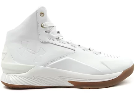 Мужские кроссовки Under Armour UA Curry 1 Lux, белые с коричневой подошвой