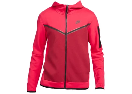 Худи Nike Tech Fleece, ягодный/гранатовый/черный