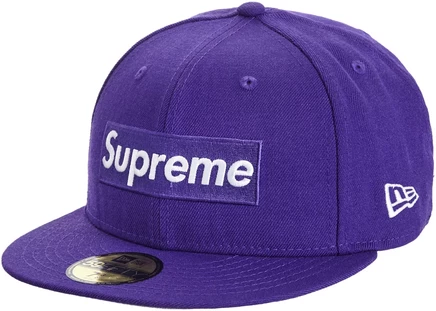 Кепка Supreme World Famous Box Logo New Era, фиолетовая