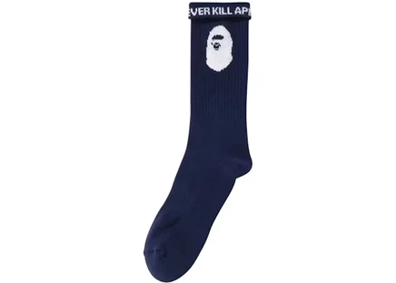 Мужские носки Bape с логотипом, темно-синие
