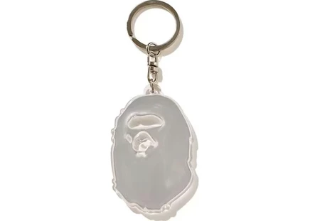 Унисекс брелок BAPE Ape Head Reflective, белый