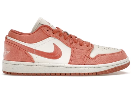 Женские кроссовки Jordan 1 Low SE Canvas, оранжевые