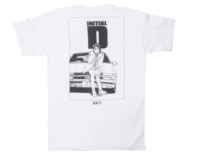 Мужская футболка BAIT x Initial D AE86, белая