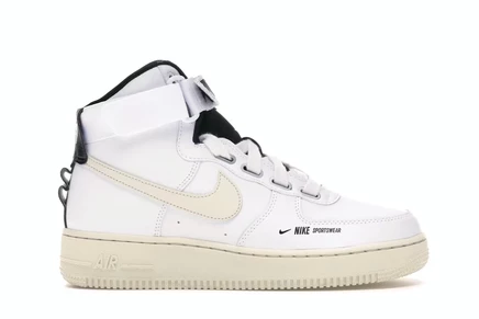 Nike Air Force 1 High Utility White Light Cream (Women's) white/light cream-black-white
