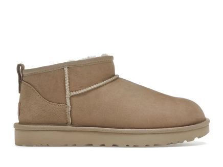 Женские угги Ugg Classic Ultra Mini из овчины, песочные