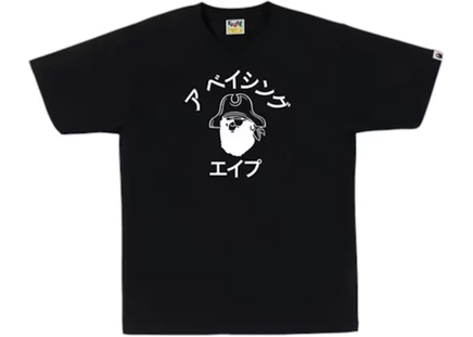 Футболка Bape Katakana Pirate College, черная