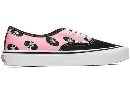 Мужские кеды vans authentic lx wacko maria, черно-розово-белые