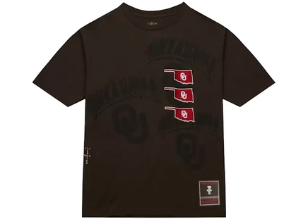 Унисекс футболка Travis Scott Oklahoma Sooners, коричневая