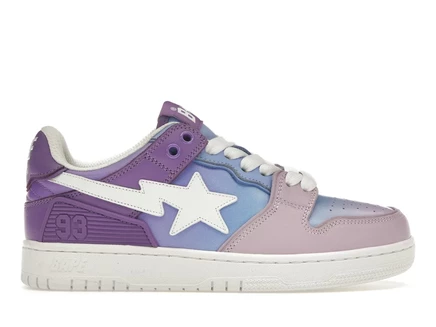 Мужские кеды Bape SK8 Sta, фиолетово-голубой градиент
