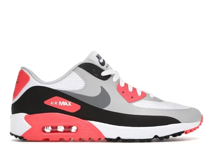 Мужские кроссовки Nike Air Max 90 Golf, белые/черные/серые/инфракрасные