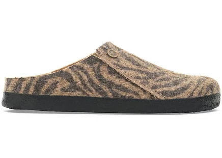 Мужские тапочки Birkenstock Zermatt войлочные, зебра/тоффи