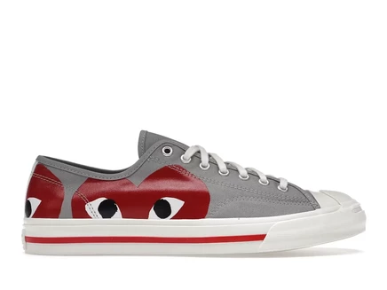 Converse Jack Purcell Comme des Garcons PLAY Grey Red drizzle/egret-red