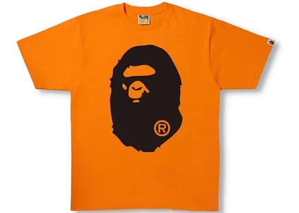 Мужская футболка Bape Bicolor Big Ape Head, оранжевая