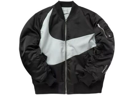 Мужская двусторонняя бомбер-куртка Nike Therma-Fit, черно-белая