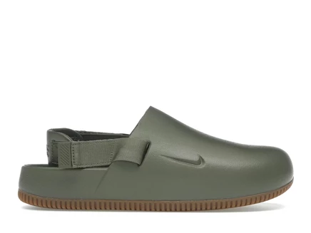 Мужские мюли Nike Calm Mule, оливковые с коричневой подошвой