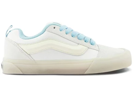 Мужские кеды Vans Knu Skool, бело-голубые, светятся в темноте