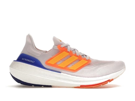 Мужские кроссовки Adidas Ultra Boost Light, бело-золотисто-голубые