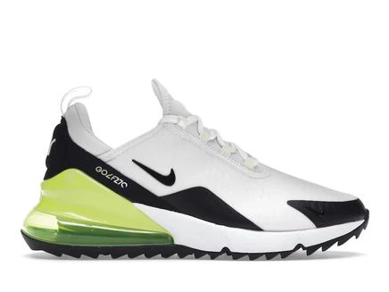 Мужские кроссовки Nike Air Max 270 Golf, белые/чёрные/лайм