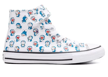 Детские кеды Converse Doraemon EasyOn, бело-розово-золотые
