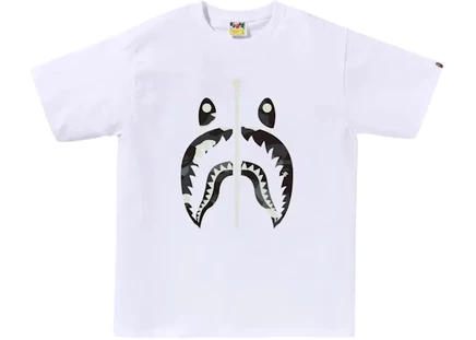 Мужская футболка Bape City Camo Shark (SS25), белая