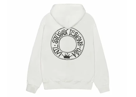 Мужское худи Stussy Buana пигментная окраска, натуральный