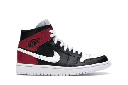 Женские кроссовки Jordan 1 Mid, черно-красные