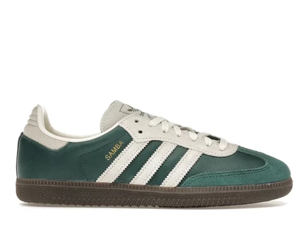 Мужские кроссовки Adidas Samba OG, зеленые/кремовые