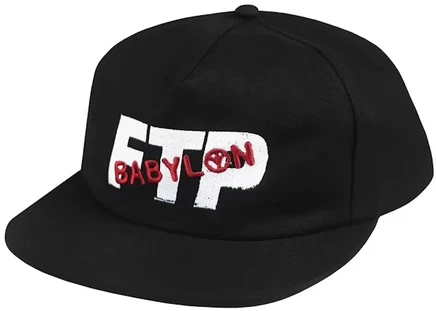Унисекс кепка FTP x Babylon 5-panel с логотипом, черная