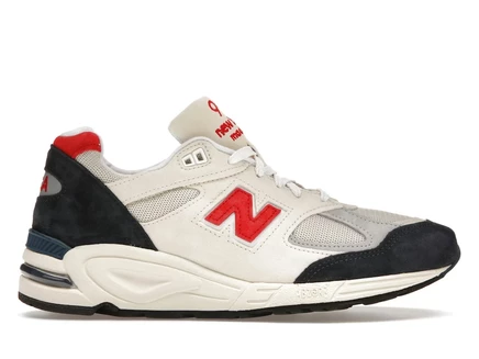 Мужские кроссовки New Balance 990v2 MiUSA Teddy Santis, темно-синие/серо-белые