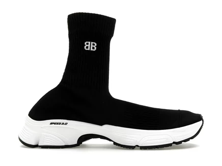 Мужские кроссовки Balenciaga Speed 3.0, черно-белые