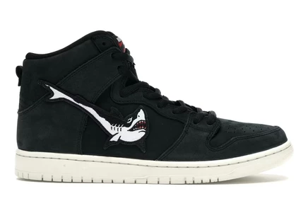 Мужские кроссовки Nike SB Dunk High Oski Shark, черно-бело-красно-кремовые