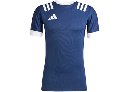 Футболка Adidas 3-Stripes, тёмно-синяя с белым