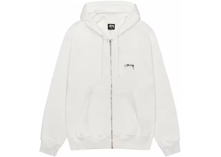 Мужская худи на молнии Stussy Smooth Stock, натуральная