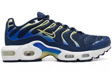 Детские кроссовки Nike Air Max Plus, тёмно-синие/бледно-жёлтые