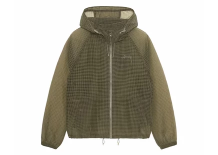 Мужская ветровка Stussy Beach Ripstop прозрачная, оливковая