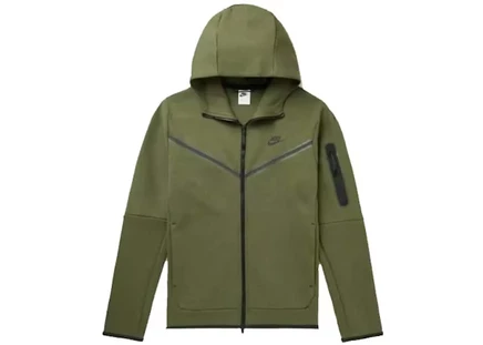 Мужская худи Nike Tech Fleece на молнии, Rough Green/Black