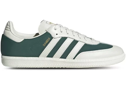 Мужские кроссовки adidas samba OG, молочно-белые/зеленые