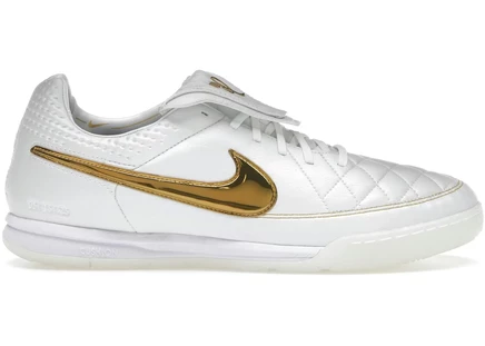 Мужские бутсы Nike Tiempo Legend Ronaldinho Touch of Gold, белые/золотистые