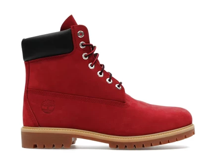 Мужские ботинки Timberland 6″ Premium, нубук, темно-красные