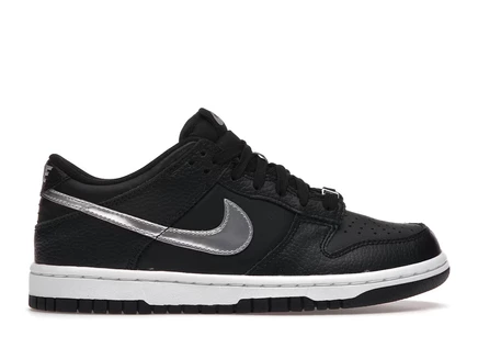 Детские кроссовки Nike Dunk Low Spurs (GS), черно-серебристые