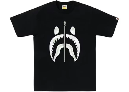 Мужская футболка Bape City Camo Shark FW25, черная