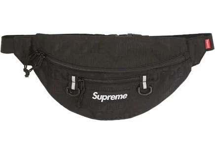Мужская поясная сумка Supreme Waist Bag SS19, черная