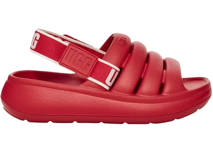Детские шлепанцы ugg sport yeah, красные