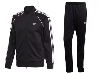 Мужской тренировочный костюм Adidas Primeblue SST, черный/белый
