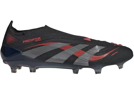 Мужские футбольные бутсы Adidas Predator Elite Laceless FG, черно-серо-красные