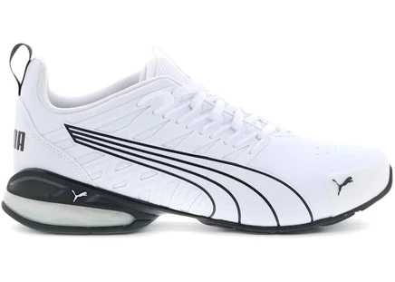 Мужские кроссовки puma voltaic evo leather, бело-черные