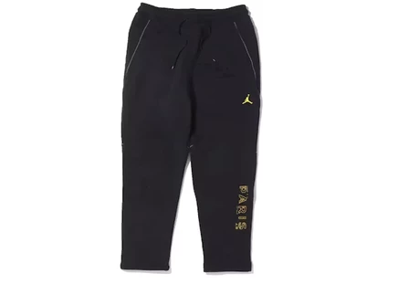 Мужские флисовые брюки Jordan x PSG, черные с желтым